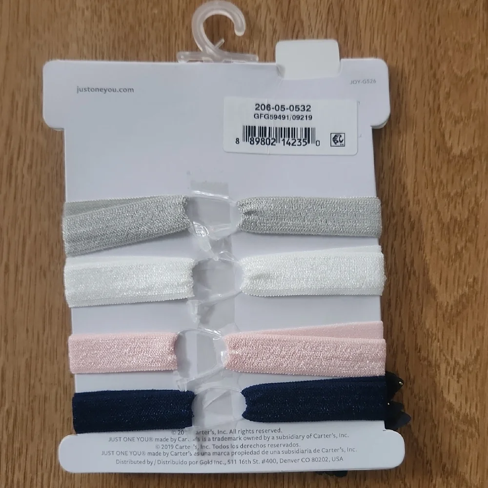 Carter's Elegant Floral Headband Set - Gray, Pink, White, Navy